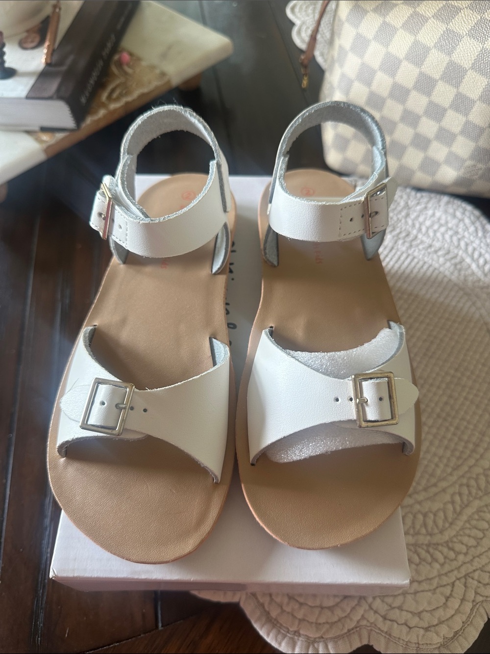 Shrimp & grits kids Girls sandal Saltwater/ Sun-San Dupes Sandals